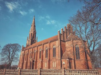 Low angle view of church against sky