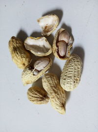 High angle view of dried fruits on table