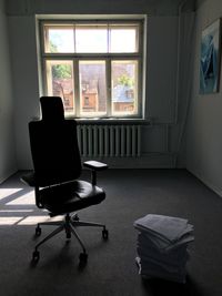 Chairs on window