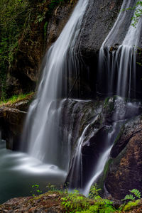 Scenic view of waterfall