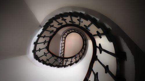 Low angle view of spiral stairs