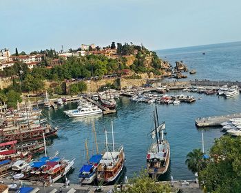 Boats in sea