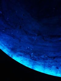 Close-up of moon in blue sky