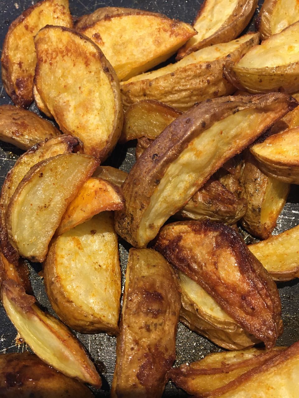 food and drink, food, potato wedges, plant, freshness, cooking plantain, still life, wellbeing, produce, healthy eating, vegetable, close-up, no people, large group of objects, indoors, high angle view, full frame, dish, abundance, directly above, backgrounds, junk food, brown, fast food