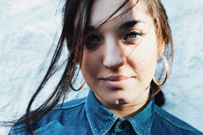 Close-up portrait of woman smiling