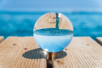 A crystal ball at the adriatic sea