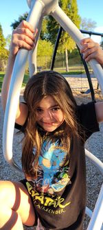 Portrait of happy girl in playground