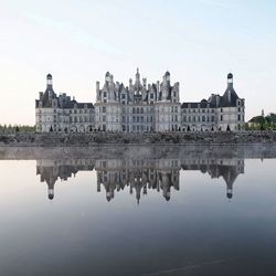 Reflection of buildings in water