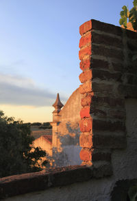 Low angle view of temple against sky