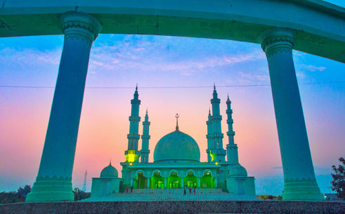 View of cathedral against sky during sunset