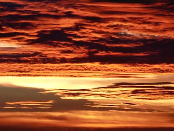 Low angle view of clouds in sky during sunset