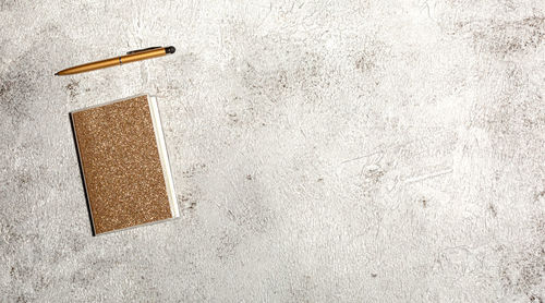 Mockup with notebook isolated on concrete background