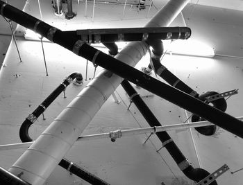 Low angle view of airplane against sky