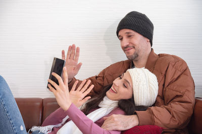 Young man using mobile phone