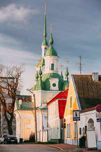 View of buildings against sky in city