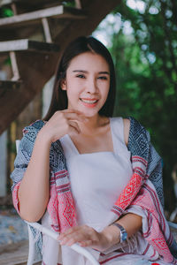 Portrait of a smiling young woman