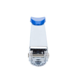 High angle view of bottle on white background