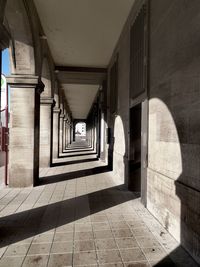 Empty corridor of building