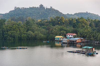 Scenic view of lake against mountain