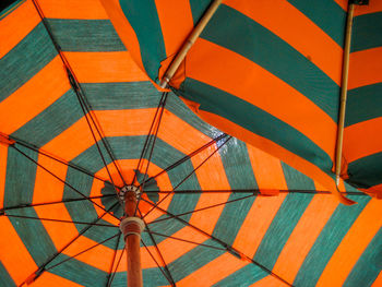 Full frame shot of striped parasols