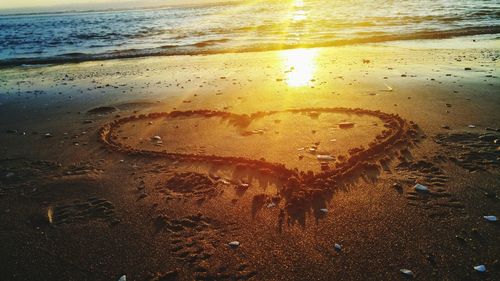 View of sea at sunset