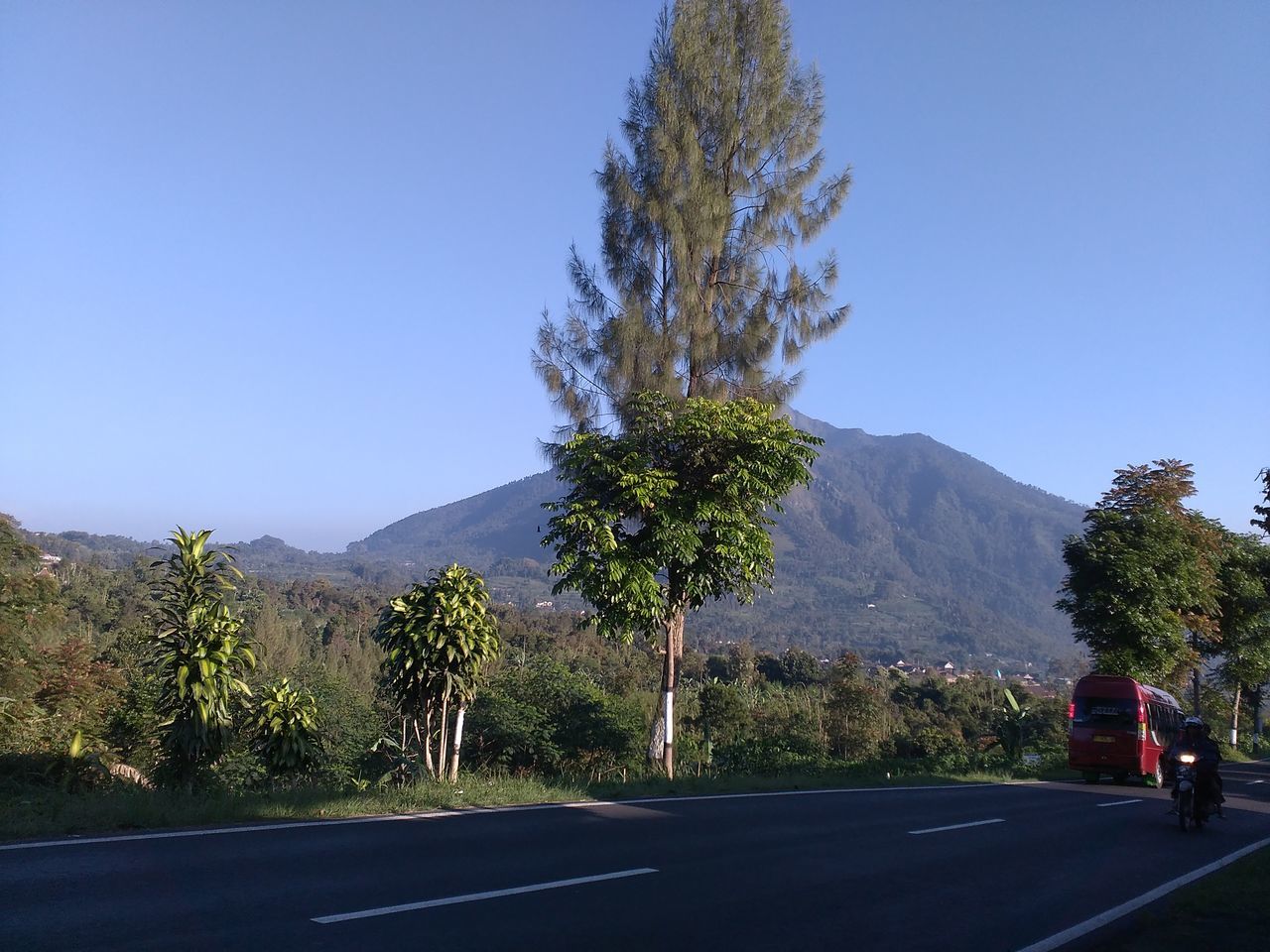 VIEW OF ROAD AGAINST CLEAR SKY