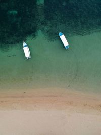 High angle view of swimming pool in sea