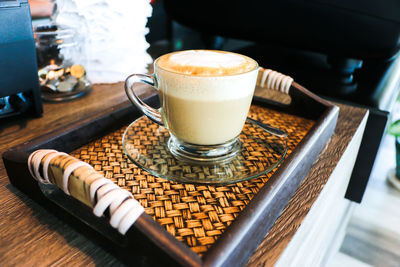 Close-up of coffee on table