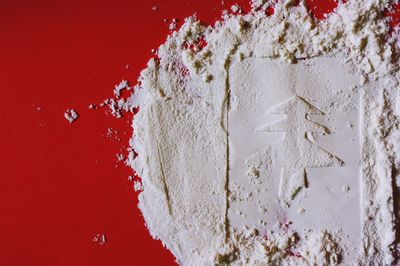 Close-up of flour to make cakes