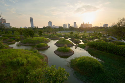 Scenic view of river against sky