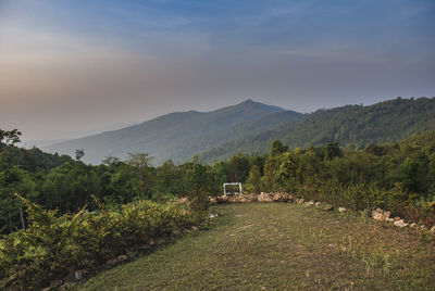 Beautiful mountain views at doi kat. nantaburi national park, nan, thailand