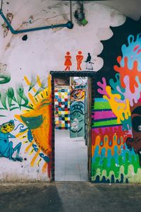 Graffiti on wall of building