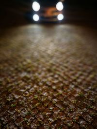 View of illuminated building