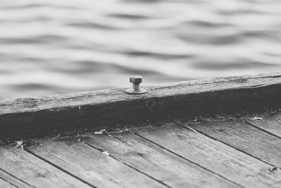 View of wooden pier in sea