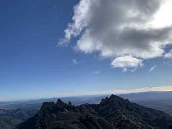 Scenic view of mountain against sky