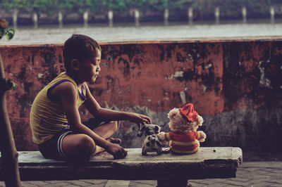 The boy and the toys