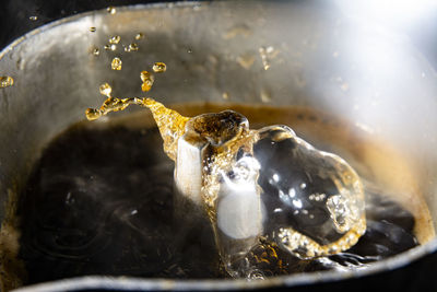 Close-up of coffee in container