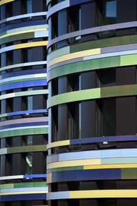 Low angle view of modern buildings in city