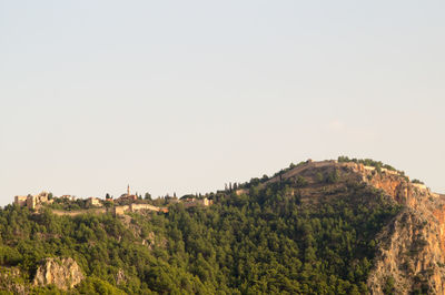 Scenic view of landscape against clear sky