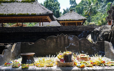 View of buddha statue outside temple