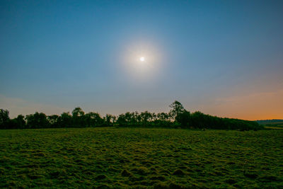 Scenic view of landscape against clear sky