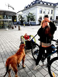 Woman with dog