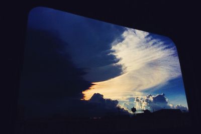 Low angle view of cloudy sky