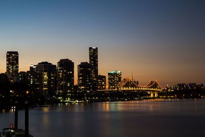 Illuminated city at night