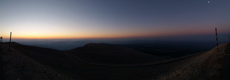Scenic view of sea during sunset