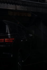 Car in city at night