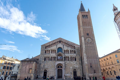 Low angle view of historic building against sky