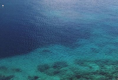 High angle view of sea