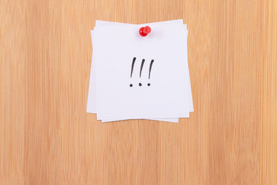 High angle view of text on paper