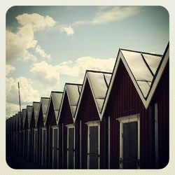 Low angle view of built structure against the sky